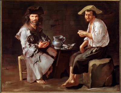 Két koldus - olaj, vászon alkotó: Giacomo Ceruti
