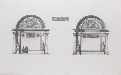 Tervezés a Seremetev-palota számára, Ostankino, c. 1796 alkotó: Giacomo Antonio Domenico Quarenghi