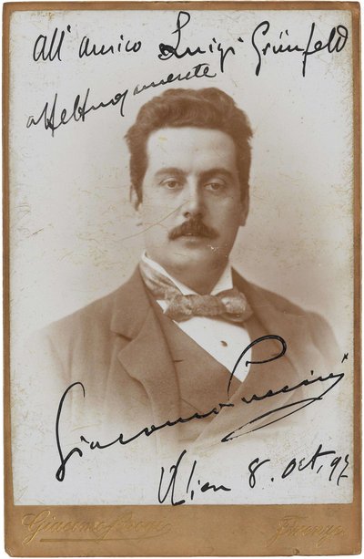 Giacomo Puccini 1858-1924, 1897 zeneszerző portréja. alkotó: Giacomo Brogi