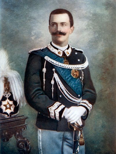 III. Viktor Emmánuel, Olaszország királya, 19. század vége – 20. század eleje. alkotó: Giacomo Brogi