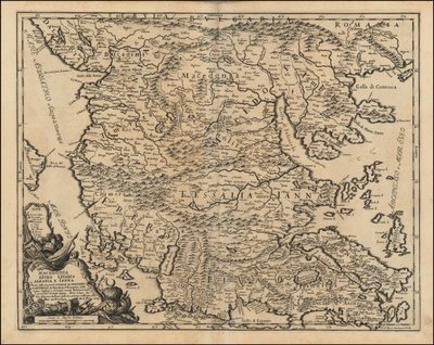 1684 Thesszália és Macedónia térképe Giacomo Cantelli da Vignola által. alkotó: Giacomo Cantelli