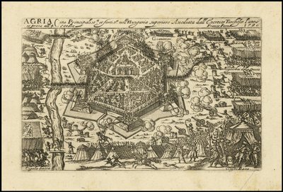 Agria - Felső-Magyarország fő- és erődített városa, amelyet a török Cyssereite 1596-ban ostromolt meg. alkotó: Giacomo Franco