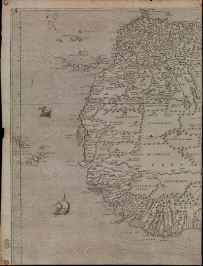 Afrika térképe alkotó: Giacomo Gastaldi