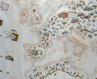 Egy tengeri térkép, 1564 alkotó: Giacomo Maggiolo