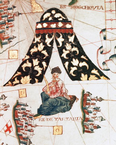 A tatárok királya (Miniatűr, 1563 körül) alkotó: Giacomo Maggiolo