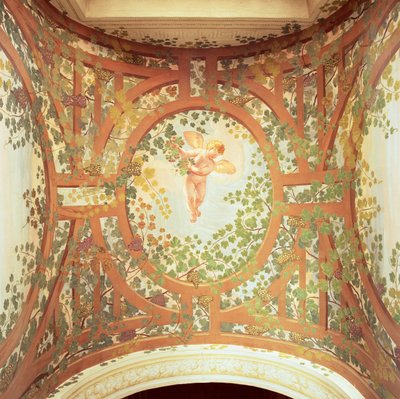 Pergola trompe loeilben alkotó: Giambattista 1526 78 Zelotti
