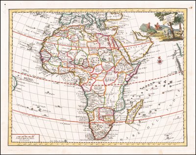 Giambattista Albrizzi 1740-es Afrika térképe alkotó: Giambattista Albrizzi