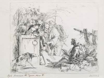 Látogatás a halálnál. A Capriccios sorozatból, 18. század közepe. alkotó: Giambattista Tiepolo