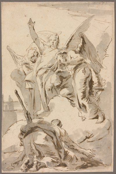 Három angyal jelenik meg Ábrahámnak alkotó: Giambattista Tiepolo