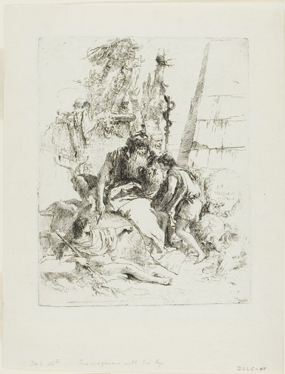 Két bűvész két fiúval, Scherziből alkotó: Giambattista Tiepolo