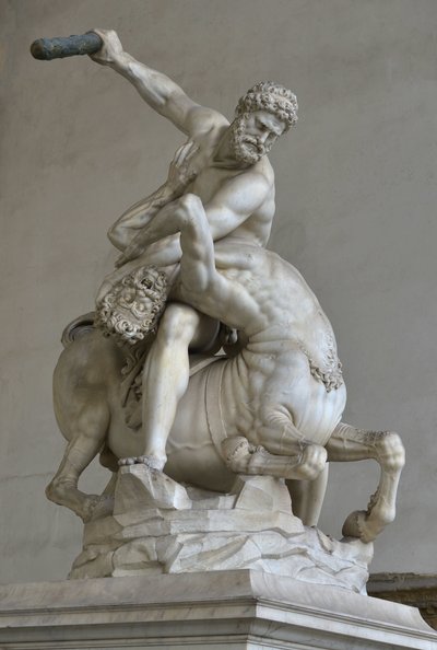 Herkules a Nessus kentaur elleni küzdelemben alkotó: (after) Giambologna