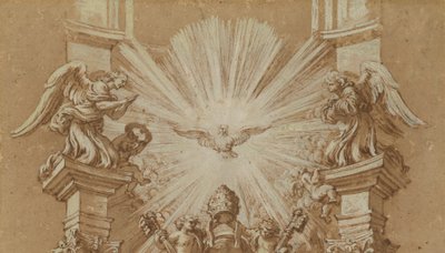 Tanulmány a Szent Péter „Cattedra” számára alkotó: Gian Lorenzo (studio of) Bernini