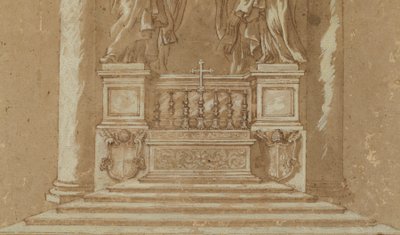 Tanulmány a Szent Péter „Cattedra” számára alkotó: Gian Lorenzo (studio of) Bernini