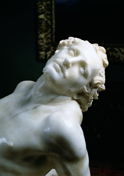 Szent Lőrinc mártíromsága, részlet a szent fejéről, 1613 márvány részlet 106230 alkotó: Gian Lorenzo Bernini
