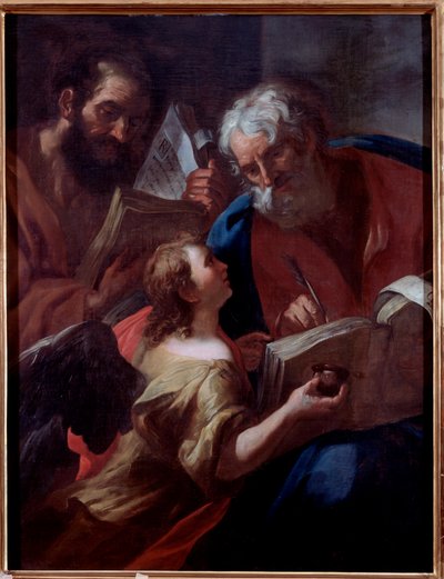 Szent Máté és egy másik evangélista ábrázolása alkotó: Gian Lorenzo and Michelangelo Bertolotto