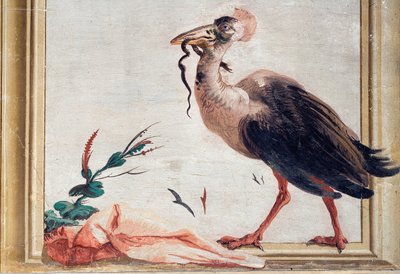 Egy kazuár, aki kígyót tart a csőrében, a Foresteria kínai szobájából, 1757 alkotó: Giovanni Domenico Tiepolo