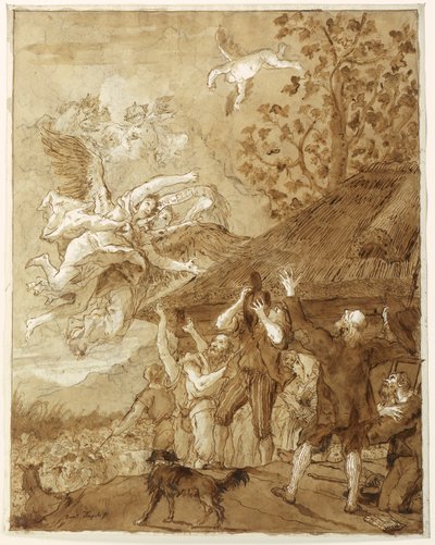 A Pásztorok Angyali üdvözlete alkotó: Giovanni Domenico Tiepolo