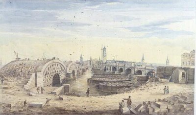 Az új London Bridge építése a régi London Bridge mellett alkotó: Gideon Yates