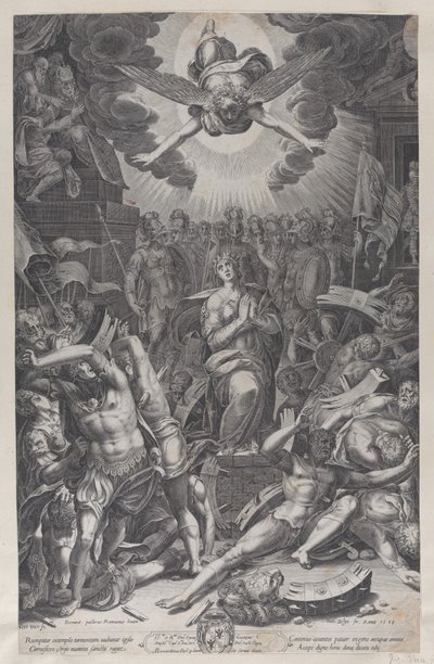 Szent Katalin vértanúhalála, Bernardino Passari után, 1588. alkotó: Gijsbert Van Veen