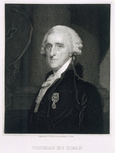 Thomas McKean portréja, Thomas B. Welch (1814-74) metszete alkotó: Gilbert Stuart