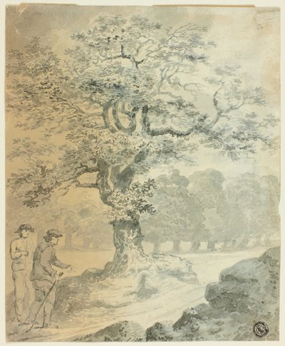 Táj két férfialakkal alkotó: Gilbert Stuart Newton