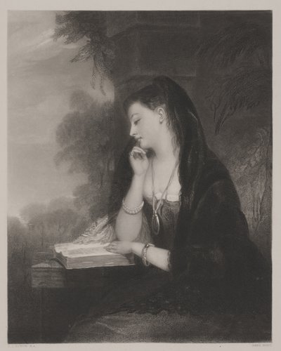 A töprengő (akvatinta) alkotó: Gilbert Stuart Newton
