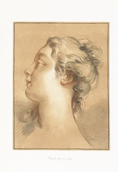 Egy lány feje Tête de jeune fille alkotó: Gilles Demarteau