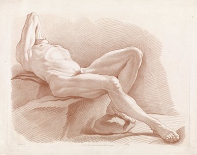 Fekvő férfi akt alkotó: Gilles Demarteau