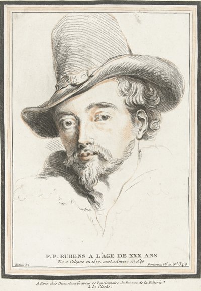 Peter Paul Rubens portréja 30 évesen alkotó: Gilles Demarteau
