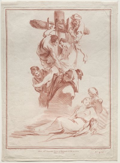 A keresztről való leszállás, 1773. alkotó: Gilles Demarteau