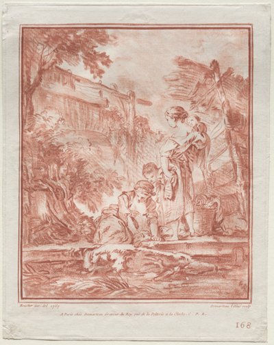 A mosónő, 1767. alkotó: Gilles Demarteau