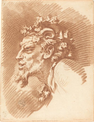 Egy faun feje alkotó: Gilles Demarteau, the Elder after François Boucher