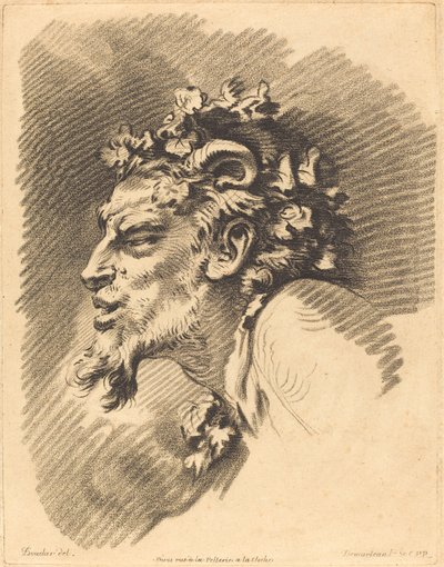 Egy faun feje alkotó: Gilles Demarteau, the Elder after François Boucher