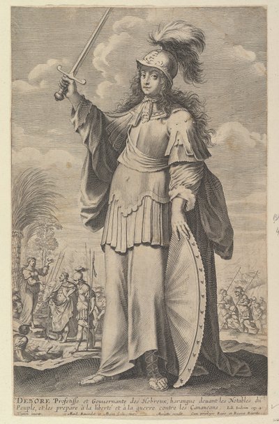 Deborah, 1647. Alkotók: Gilles Rousselet, Abraham Bosse. alkotó: Gilles Rousselet and Abraham Bosse
