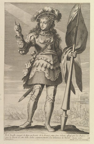 Az Orleans-i szobalány, 1647. Alkotók: Gilles Rousselet, Abraham Bosse. alkotó: Gilles Rousselet and Abraham Bosse
