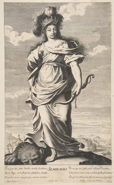 Semiramis, kb. 1639-40. Alkotók: Gilles Rousselet, Abraham Bosse. alkotó: Gilles Rousselet and Abraham Bosse