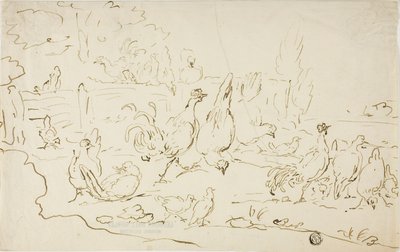 Csirkék és kakasok az udvaron alkotó: Gillis Claesz. de Hondecoeter