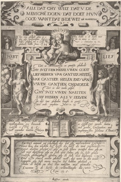 Az egymás iránti szeretet parancsa, 1599. alkotó: Gillis van Breen
