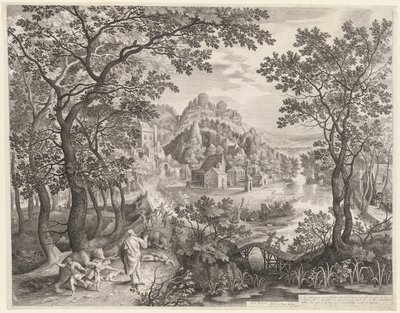 Elizeus megátkozza Béthel gyermekeit, akiket a medvék felfalnak, 1602. alkotó: Gillis van Coninxloo