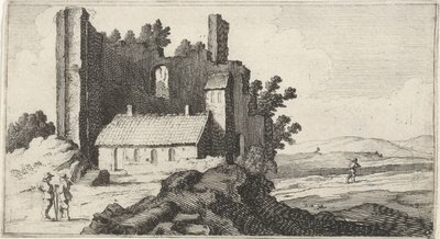 A kápolna romban Tizenkét tájkép (sorozat címe) alkotó: Gillis van Scheyndel (I)