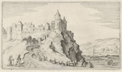 Erődített város egy dombon Tizenkét tájkép (sorozat címe) alkotó: Gillis van Scheyndel (I)
