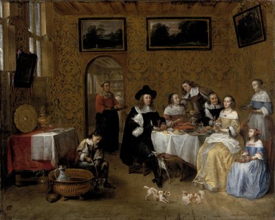 Egy család portréja alkotó: Gillis van Tilborgh
