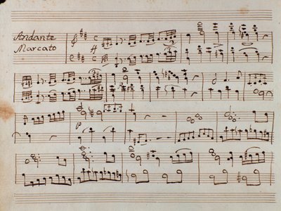 A kotta első oldala Tancredi zongorára írt kicsinyített szimfóniájához, Gioacchino Rossini operájához alkotó: Gioachino Rossini