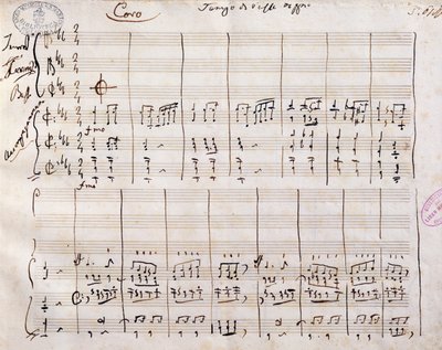 Gioacchino Rossini (1792-1868) kézzel írt partitúrája alkotó: Gioachino Rossini