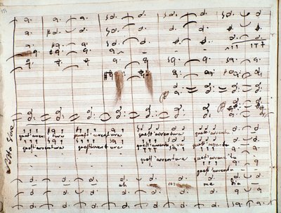 Kotta a Questavventura áriához, A sevillai borbélyban (tinta papíron) alkotó: Gioachino Rossini