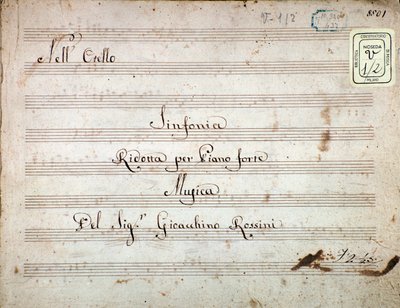 Kotta Gioacchino Rossini operájának kicsinyített szimfóniájához Otello zongorára alkotó: Gioachino Rossini