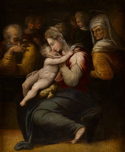 A Szent Család, 1540 körül (olaj, vászon) alkotó: Giorgio (attr.to) Vasari