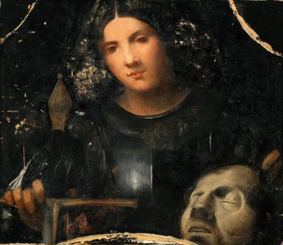 Reneszánsz: Dávid Góliát fejével par Giorgione alkotó: Giorgio (workshop of) Giorgione