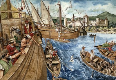 Az afrikai Aranypart (Ghána) gyarmatosítása: a portugálok 1482. január 21-én indultak el a guineai partvidékre, és az arany- és rabszolga-kereskedelem megerősítése érdekében megépítették Sao Jorge de Mina (Elmina) erődjét. Az afrikai partok mentén képvisel alkotó: Giorgio Albertini