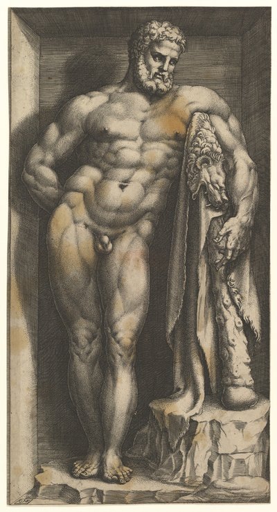 Farnese Hercules, 1570-es évek vége. alkotó: Giorgio Ghisi